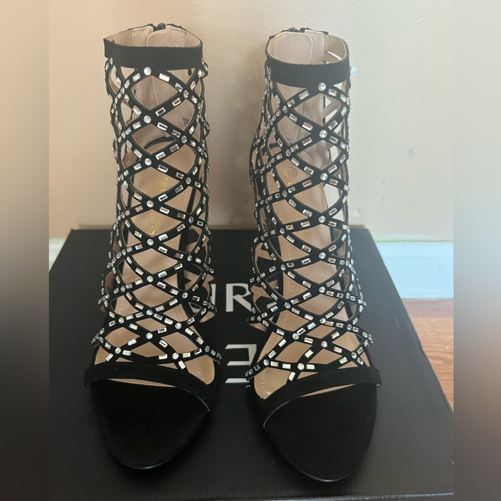 Stilettos high heels size 8.5 black - Picture 3 of 7